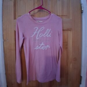 Hollister Light Pink Kids Long Sleeve Tee